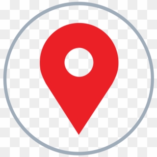 Red Map Pin In Circle - Circle, HD Png Download