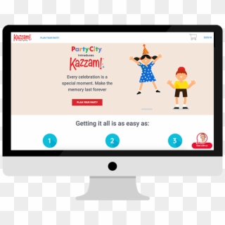 Kazzam Party City App - Computer Monitor, HD Png Download