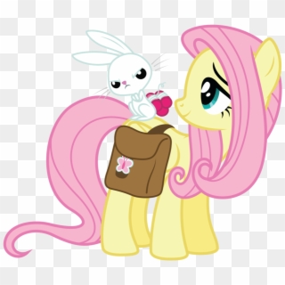Fluttershy And Angel - My Little Pony Fluttershy With Animals, HD Png Download