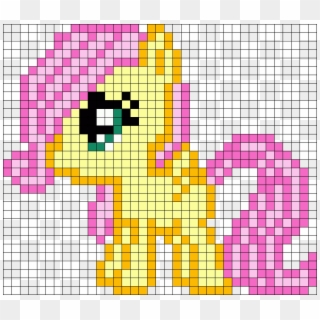 Filly Fluttershy My Little Pony Perler Bead Pattern - Pixel Art My Little Pony Fluttershy, HD Png Download