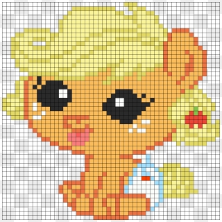 My Little Pony Newborn Applejack Perler Bead Pattern - My Little Pony Pixel Art Pinkie Pie, HD Png Download