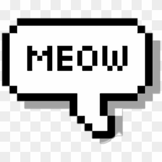 Tumblr Meow Cat Kedi Miyav Cute Message Fun Happy Picar - Speech Bubble Transparent Pixel, HD Png Download