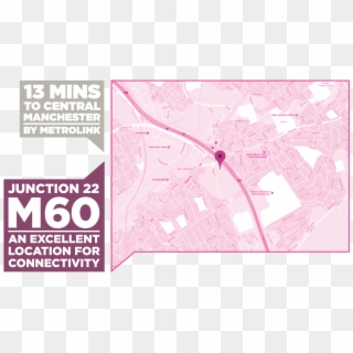 13 Mins To Central Manchester By Metrolink - Poster, HD Png Download