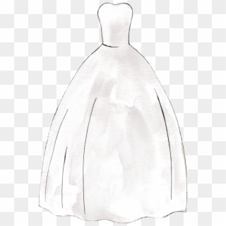 Wedding Dress Png - Silhouette Of A Wedding Dress, Transparent Png