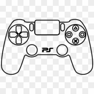 Gamepad Clipart Ps4 Controller - Draw A Video Game Console, HD Png Download