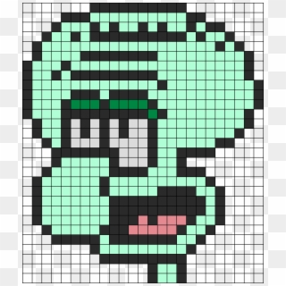 Squidward Perler Perler Bead Pattern / Bead Sprite - Squidward Pixel Art, HD Png Download