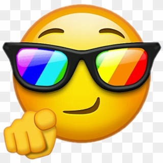 Emoji Cool Png - You Rock Emoji, Transparent Png