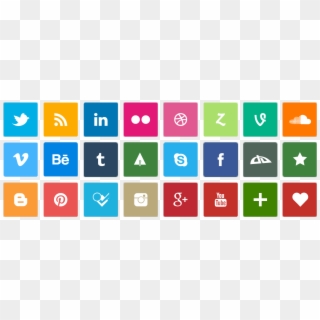 Flat Social Media Icons - Social Media Icons Deviantart, HD Png Download