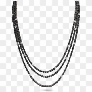 Roberto Coin Fantasia 18k White Gold Necklace With - Gold Chain Transparent Png Black And White, Png Download