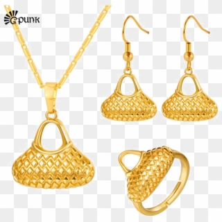 Necklace Jewellery Set Png Download Image - Gold Necklace Set Png, Transparent Png