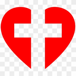 Cross And Heart Clipart At Getdrawings - Heart With Cross Clipart, HD Png Download