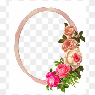 Digital Rose Frame - Rose Flower Border, HD Png Download