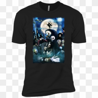 Nightmare Edward Jack Victoria Bee Premium T-shirt - Tim Burton Movies, HD Png Download
