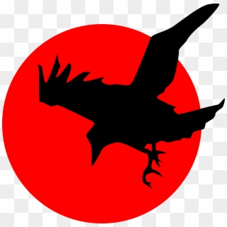 This Free Icons Png Design Of Raven On Red, Transparent Png