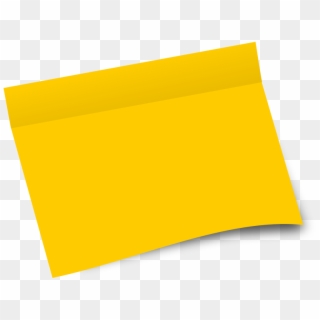 Post It Clipart Piece Paper - Yellow Sheet Of Paper, HD Png Download