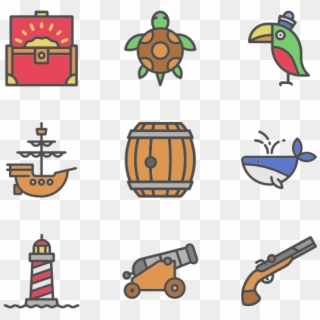 Pirate Set - Free Pirate Icons, HD Png Download