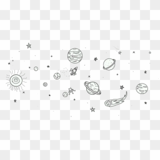 Space Satellite Drawing - Simple Space Tattoo Designs, HD Png Download