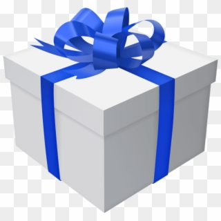 Free Png Gift Box With Blue Bow Png Images Transparent - Portable Network Graphics, Png Download