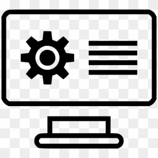 Gear Computer Monitor Screen Online Web Options Comments - Website Set Up Icon, HD Png Download