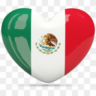 Mexico Flag Png Clipart - Mexico Flag Heart, Transparent Png