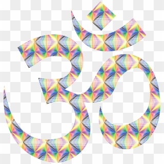 This Free Icons Png Design Of Prismatic Patterned Om, Transparent Png