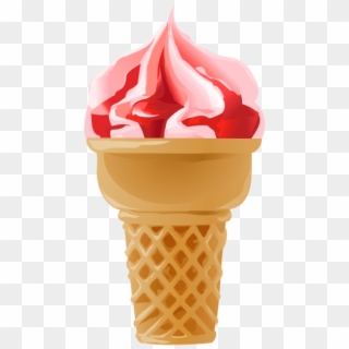 Free Png Download Strawberry Ice Cream Cone Png Images - Soft Serve Ice Creams, Transparent Png