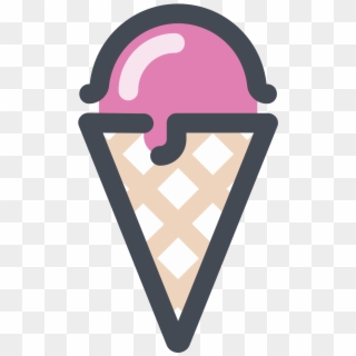 Lody Owocowe Icon - Cone Icecream Png, Transparent Png