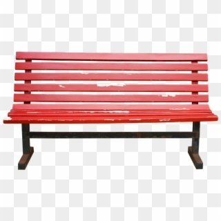 Isolated Transparent Bench Wooden Wood Red Seat - Bench Png For Picsart, Png Download