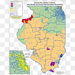 Illinois' Congressional Districts - Illinois Natural Gas Pipeline Map, HD Png Download