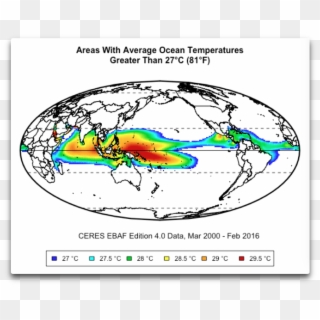 Areas W Average Ocean Temps Gt 27 - Circle, HD Png Download