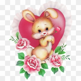 Bunny With Pink Heart Png Picture - Good Morning Selamat Pagi, Transparent Png