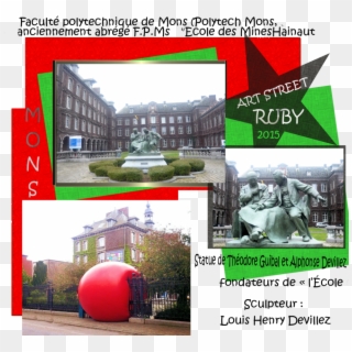 Ms, Ecole Des Mines, Statue, Fondateurs, Art Street, - Flyer, HD Png Download