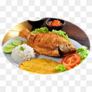 Tilapia Frita Png - Pescado Frito Con Arroz, Transparent Png