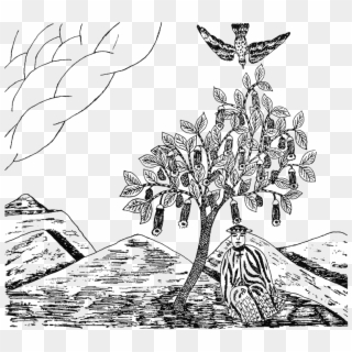 A Native Drawing Of The Tree Of The Evil Eagle - Illustration, HD Png Download