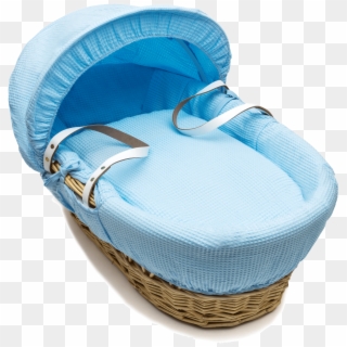 The Blue Waffle On Natural Wicker Moses Basket Uses - Baby Moses Basket Png, Transparent Png