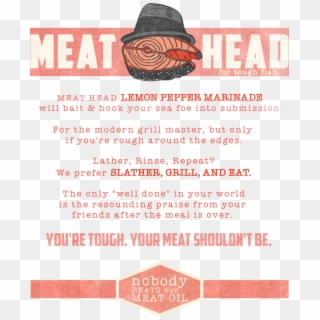 Meathead Label Fish Back - Poster, HD Png Download