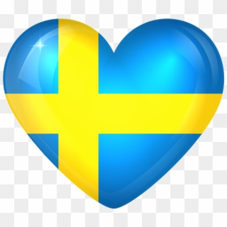 Sweden Large Heart Flag - Swedish Flag Heart Png, Transparent Png