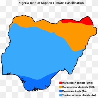 Map Of Nigeria And Its Climate Classifications - Spain 3 Climate Zones, HD Png Download