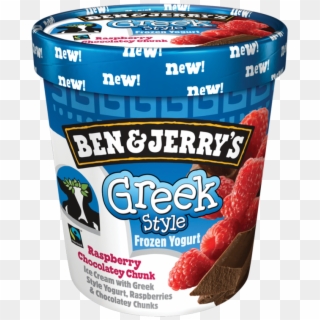 Ben Jerry S Greek Style Raspberry Chocolatey Chu - Greek Style Ben And Jerry's, HD Png Download