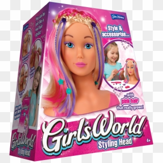 Girls World 0005 Layer - Girls World Styling Head, HD Png Download