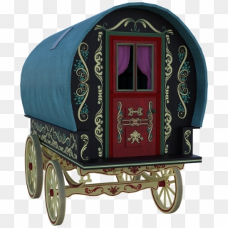 Gypsy Wagon Travel Caravan Summer Romania - Carriage, HD Png Download