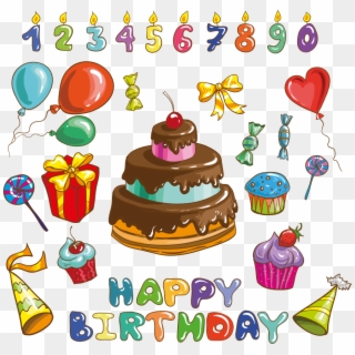 Happy Birthday Logo, Birthday Wishes, Image Clipart, - Happy Birthday Cake Cartoon, HD Png Download