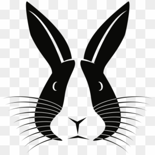 Domestic Rabbit Hare European Rabbit Silhouette - Rabbit Face Vector Png, Transparent Png