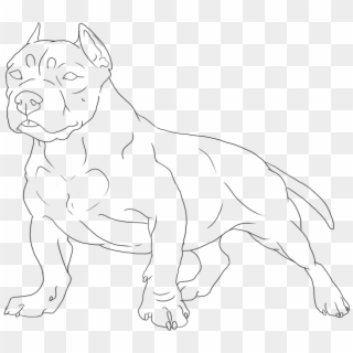 Collection Of High Quality Free Dog - American Bully Dog Drawing, HD Png Download