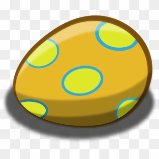 Easter Egg Orange Yellow Dots Circles Celebration - Easter Egg Clip Art, HD Png Download