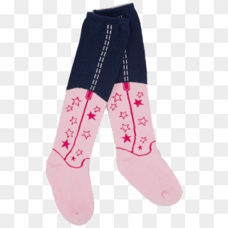 Boot Leg Socks- Pink Stars - Sock, HD Png Download