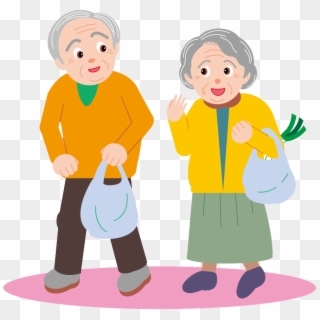Couple, Old Age, Drawing, Art, Child Png Image With - Elders Clipart, Transparent Png