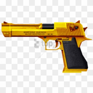 Free Png Gold Gun Png Png Image With Transparent Background - Gold Desert Eagle Png, Png Download