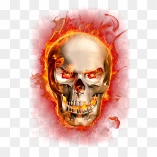 Burning Skull, HD Png Download