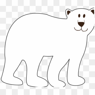 Colorful Animal Polar Bear Black White Line Art Coloring - Ism, HD Png Download